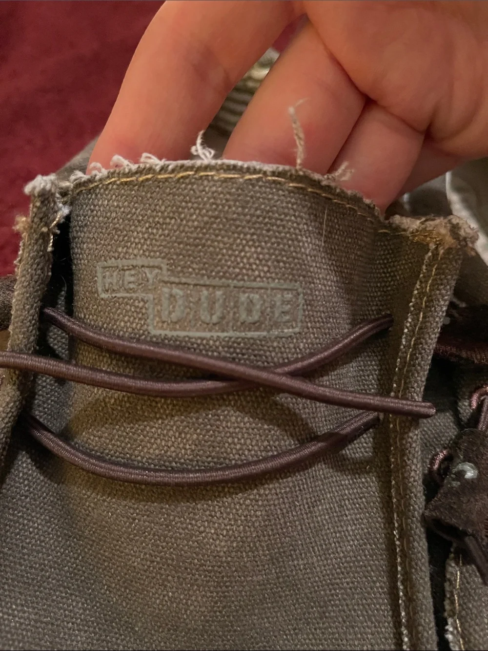 Hey Dude | Men’s Dark Brown Canvas Slip-On Loafers